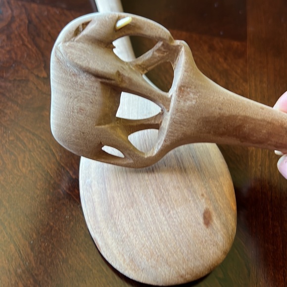 Salad servers Wooden carved Elephant design - Picture 12 of 14